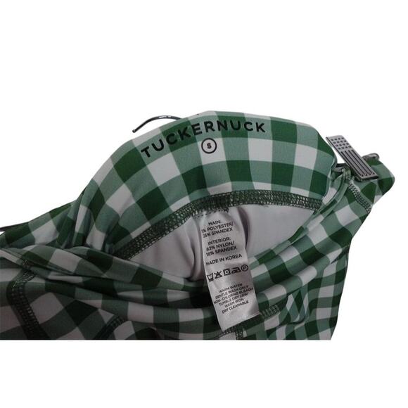 New Tuckernuck Women's Green Gingham Biker Shorts Size S Activewear 1868-22 - Picture 7 of 7